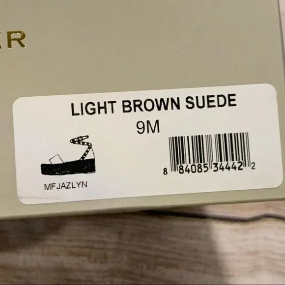 Marc Fisher Light Brown Suede Mf Jazlyn Platforms - Picture 12 of 12